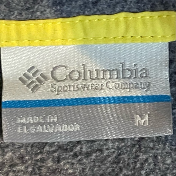 Columbia Gray and Yellow Performance Fishing Gear Full Zip Fleece Vest - Size M - Picture 7 of 11